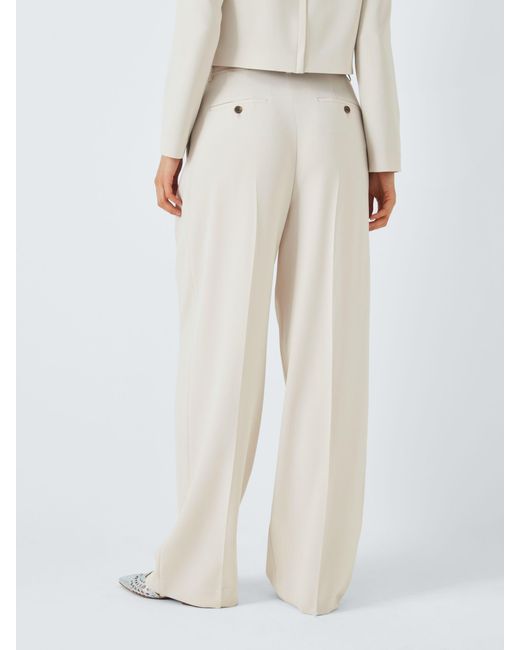 Theory Natural Double Pleat Tailored Trousers