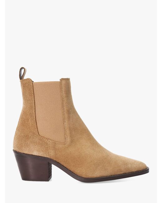 Dune Natural Pexas Suede Chelsea Boots