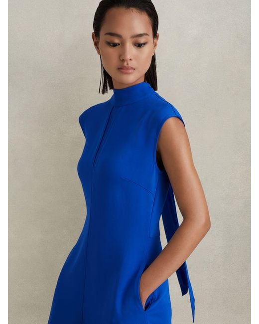 Reiss Blue Libby Occasion Midi Dress