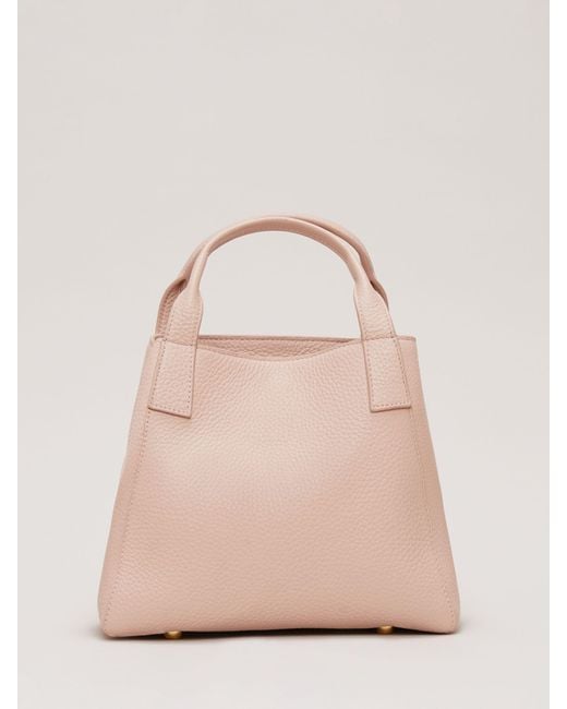 Phase Eight Pink Mini Leather Tote Bag