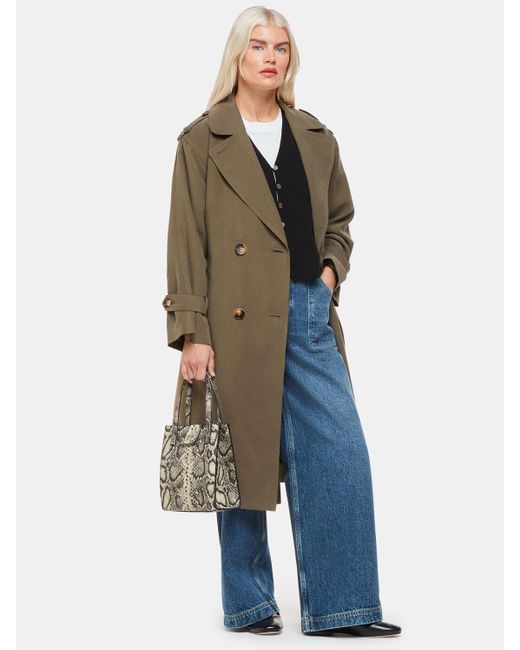 Whistles Natural Petite Riley Longline Trench Coat