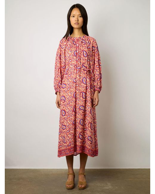 Gerard Darel Pink Evan Abstract Print Maxi Dress
