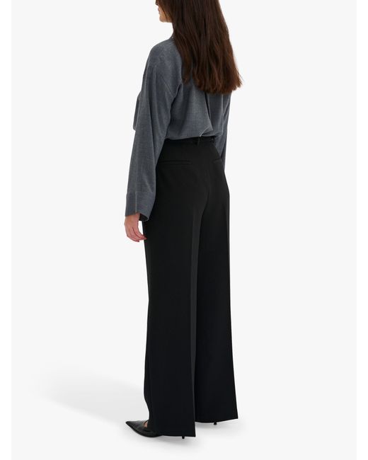 My Essential Wardrobe Black Tailored Wide Leg Trousers