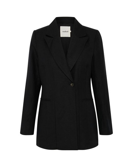 Soaked In Luxury Black Malia Fitted Single Breasted Blazer