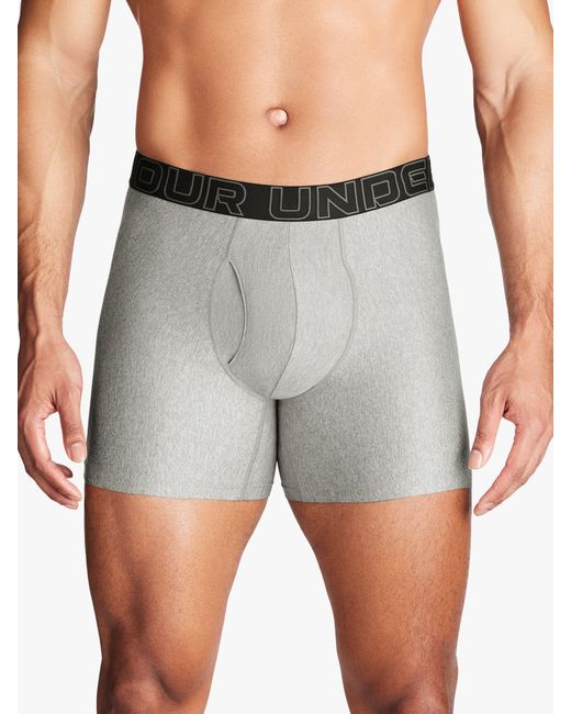 Under Armour Gray Tech 6" Boxers for men