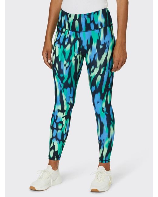 Venice Beach Blue Prudence Abstract Sports Leggings