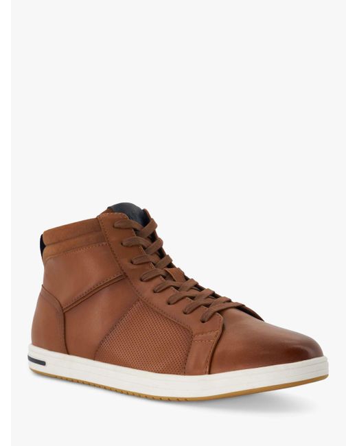 Dune Brown Sezzy Synthetic High-top Trainers for men