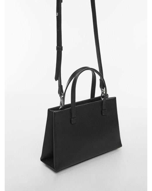 Mango Twiggy Faux Leather Mini Crossbody Bag in Black Lyst UK