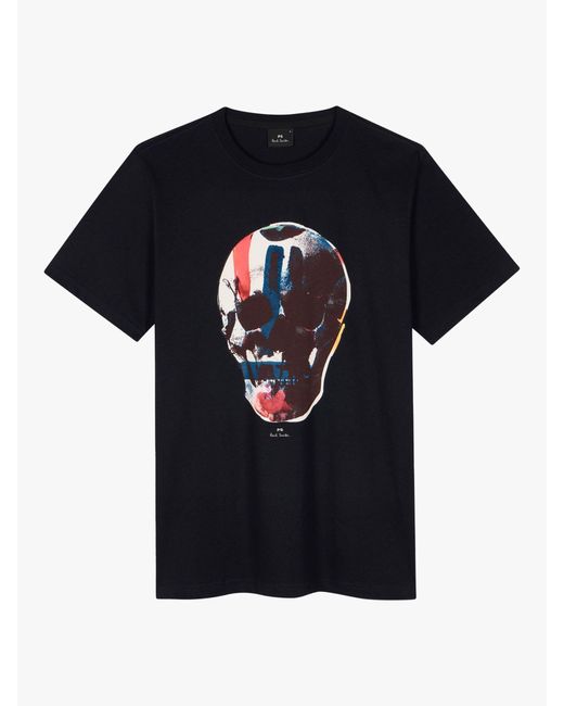 Paul Smith Black Short Sleeve Skull T-shirt for men