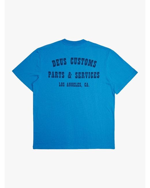 Deus Ex Machina Blue Old Town T-shirt for men