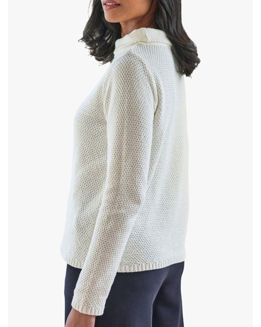 Pure Collection Gray Cable Knit Cotton Jumper