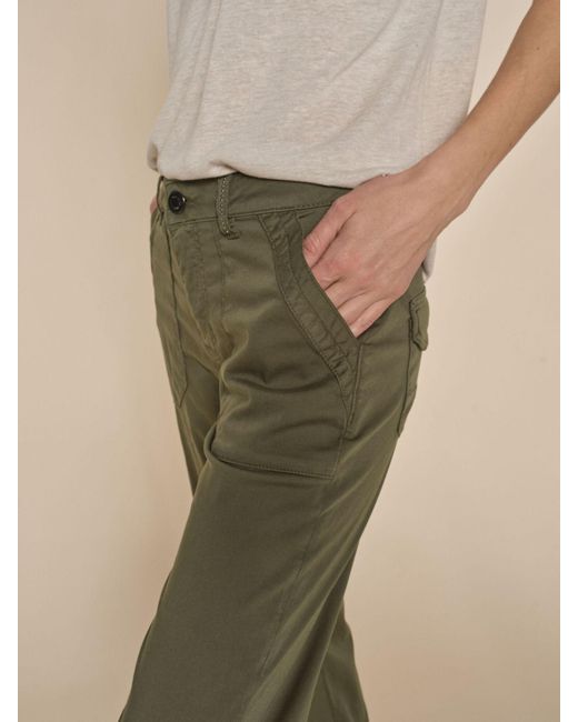 Mos Mosh Natural Naomi Embroidered Mid Waist Trousers