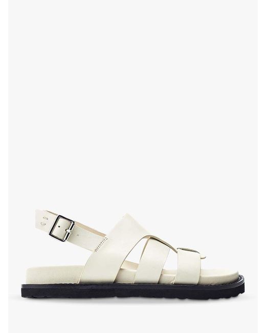 Moda In Pelle White Lonnie Leather Sandals