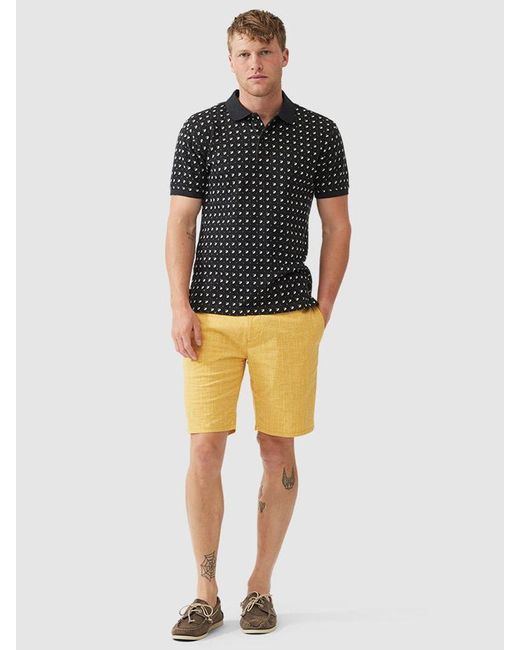 Rodd & Gunn Yellow Sacred Hill Cotton Straight Fit Bermuda Shorts for men