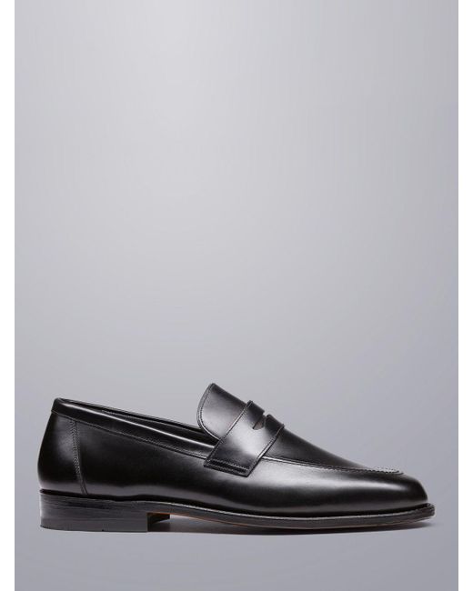 Charles Tyrwhitt Gray Leather Apron Loafers for men