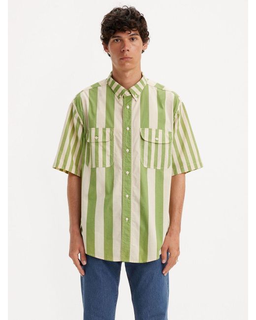Levi's Green Skate Short Sleeve Woven Shirt for men