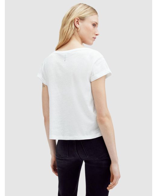 AllSaints White Anna V-neck T-shirt