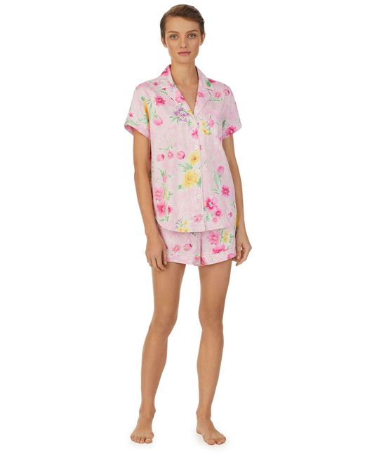 Ralph Lauren Pink Lauren Floral Shorts Pyjamas