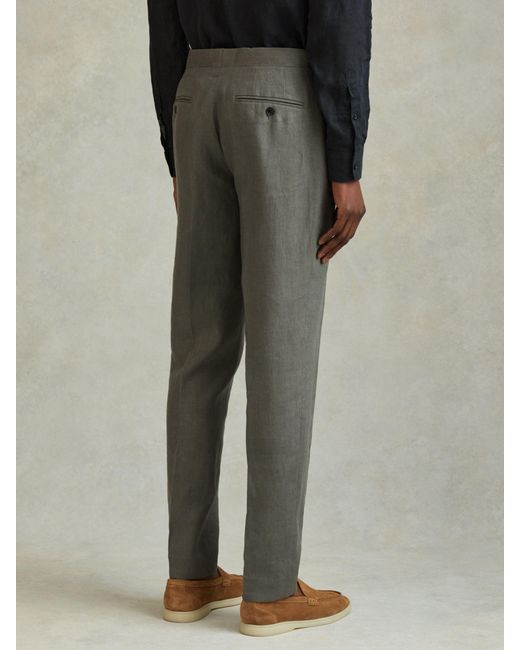 Reiss Multicolor Halgas Tailored Linen Trousers for men