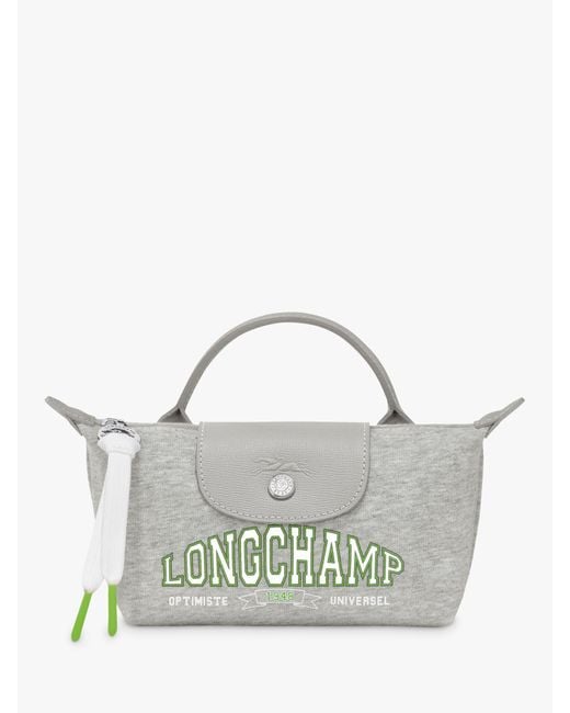 Longchamp Gray Le Pliage Collection Jersey Pouch