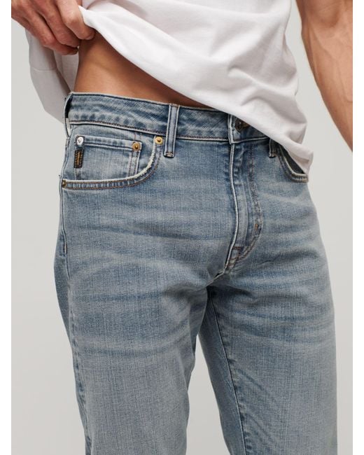 Superdry Blue Organic Cotton Slim Jeans for men