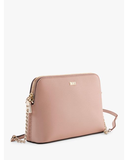 DKNY Pink Bryant Leather Dome Cross Body Bag