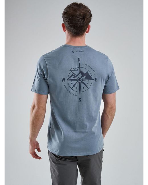 MONTANÉ Blue Impact Compass T-shirt for men