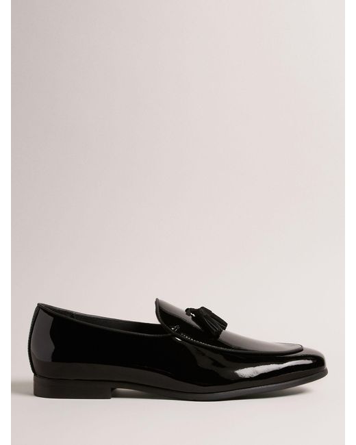Ted Baker Black Eroll Leather Dress Loafers for men