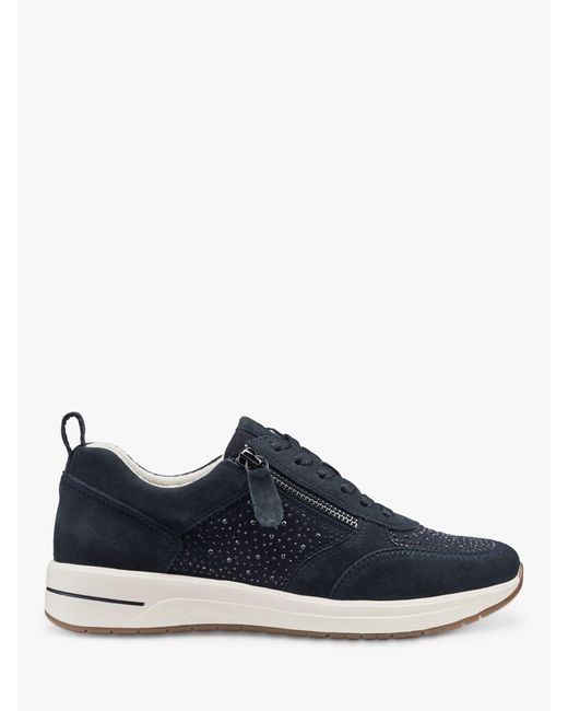Hotter Blue Zodiac Embellished Zip And Go Trainers