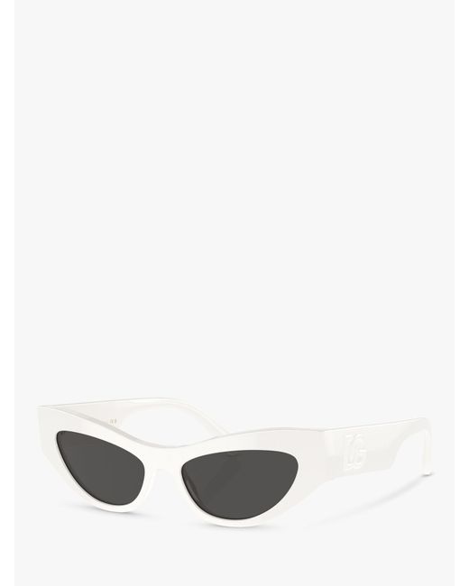 Dolce & Gabbana White Dg4450 Cat's Eye Sunglasses