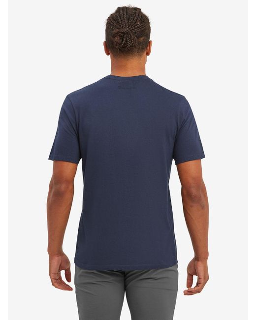 MONTANÉ Blue Mono Logo Organic Cotton T-shirt for men