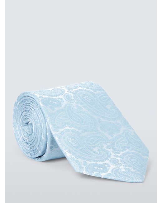 John Lewis Blue Silk Paisley Tie for men