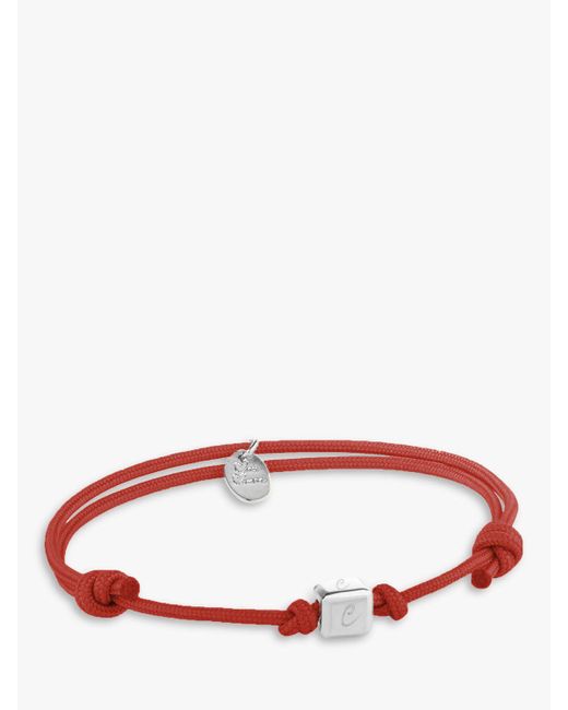 Merci Maman Red Personalised Dice Braided Bracelet