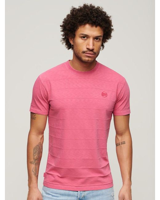Superdry Pink Essential Organic Cotton Logo T-shirt for men