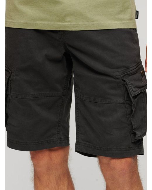 Superdry Black Core Cargo Shorts for men