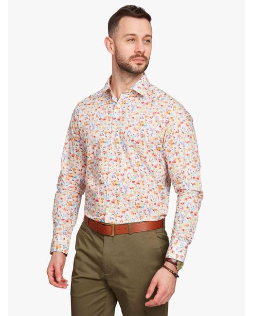 Simon Carter Natural Liberty Fabric Inky Fields Regular Fit Shirt for men