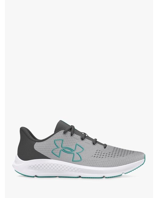 Under Armour White Charged Pursuit 3 Big Logo Running Shoes