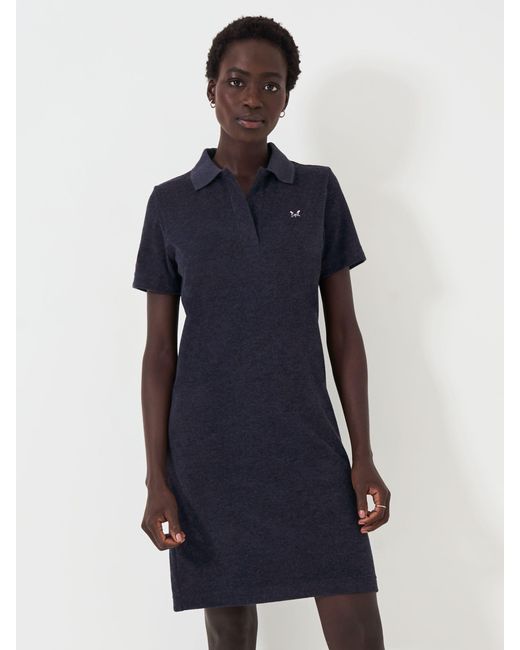 Crew Blue Towelling Polo Dress