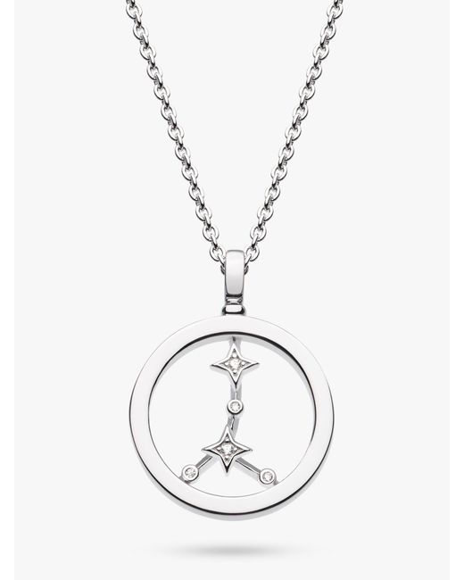 Kit Heath White Cancer Constellation Pendant Necklace