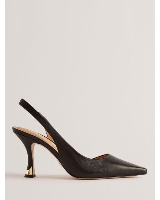 Ted Baker Natural Ariii Slingback Leather Court Shoes