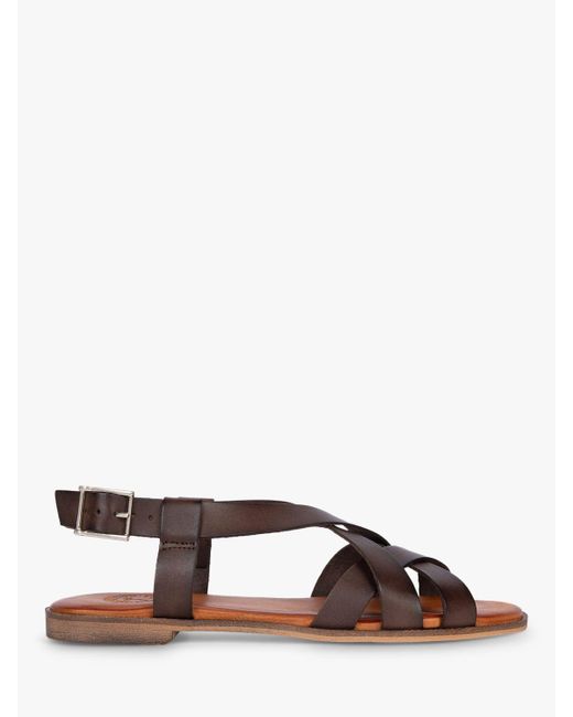 Penelope Chilvers Brown Buttercup Leather Sandals