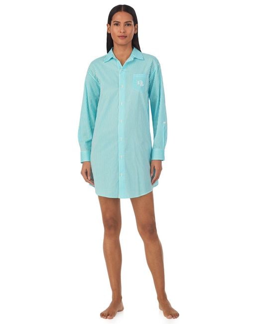 Ralph Lauren Blue Lauren Striped Nightshirt
