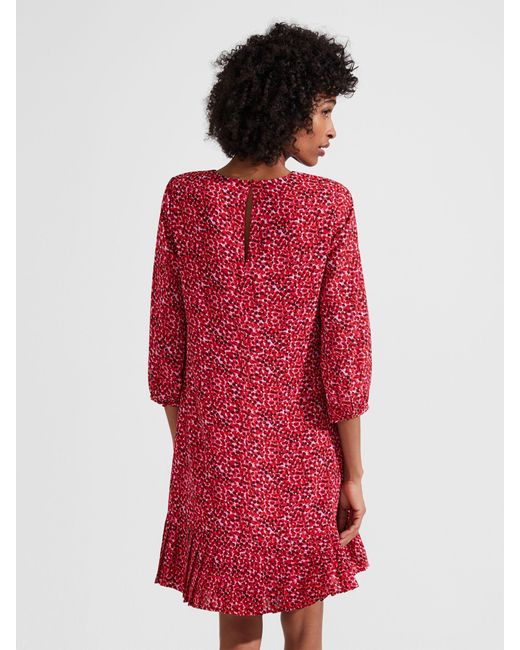 Hobbs Red Liana Abstract Spot Print Mini Dress