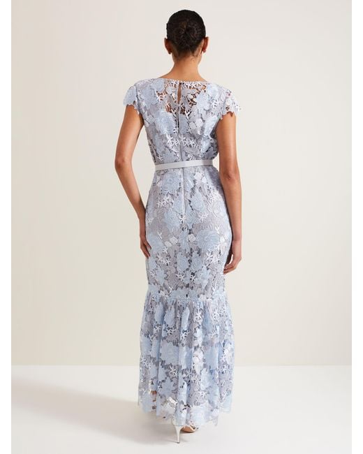 Phase Eight Blue Collection 8 Blanche Embroidery Maxi Dress