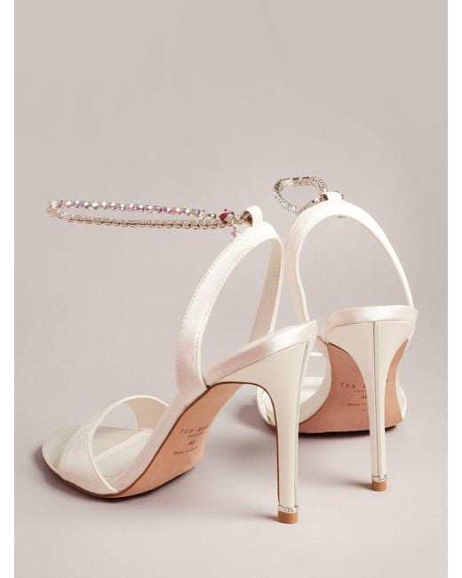 Ted Baker Natural Hedree Jewellery Strap Satin Sandals