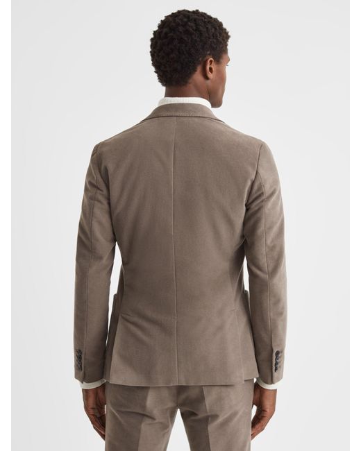 Reiss Natural Wall Tailored Fit Single Breasted Moleskin Blazer for men