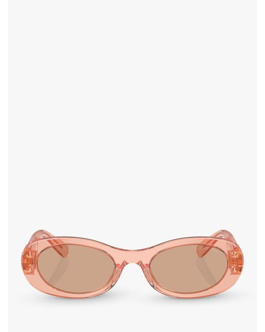 Miu Miu Pink Mu 06zs Oval Sunglasses