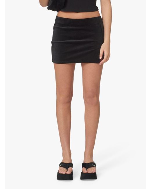 Juicy Couture Black Maxy Classic Velour Mini Skirt