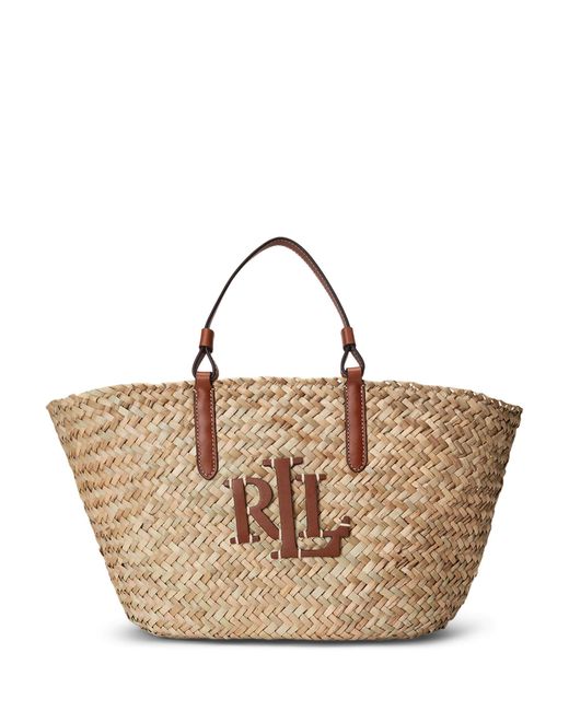 Ralph Lauren Natural Lauren Shelbie Straw Tote Bag