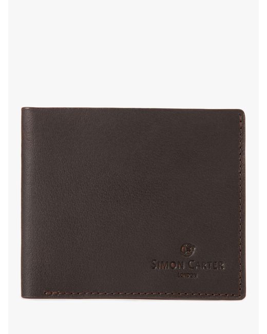 Simon Carter Black Slim Leather Wallet for men